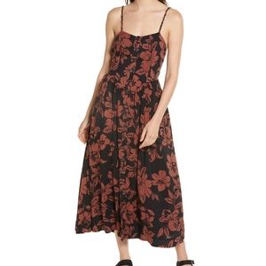 FREE PEOPLE Floral Print Halter Neck Sundress size small